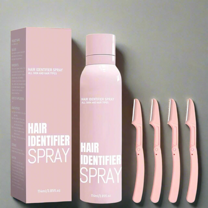 Hair Identifier Spray For Face Shaving With 4 Pcs Razor